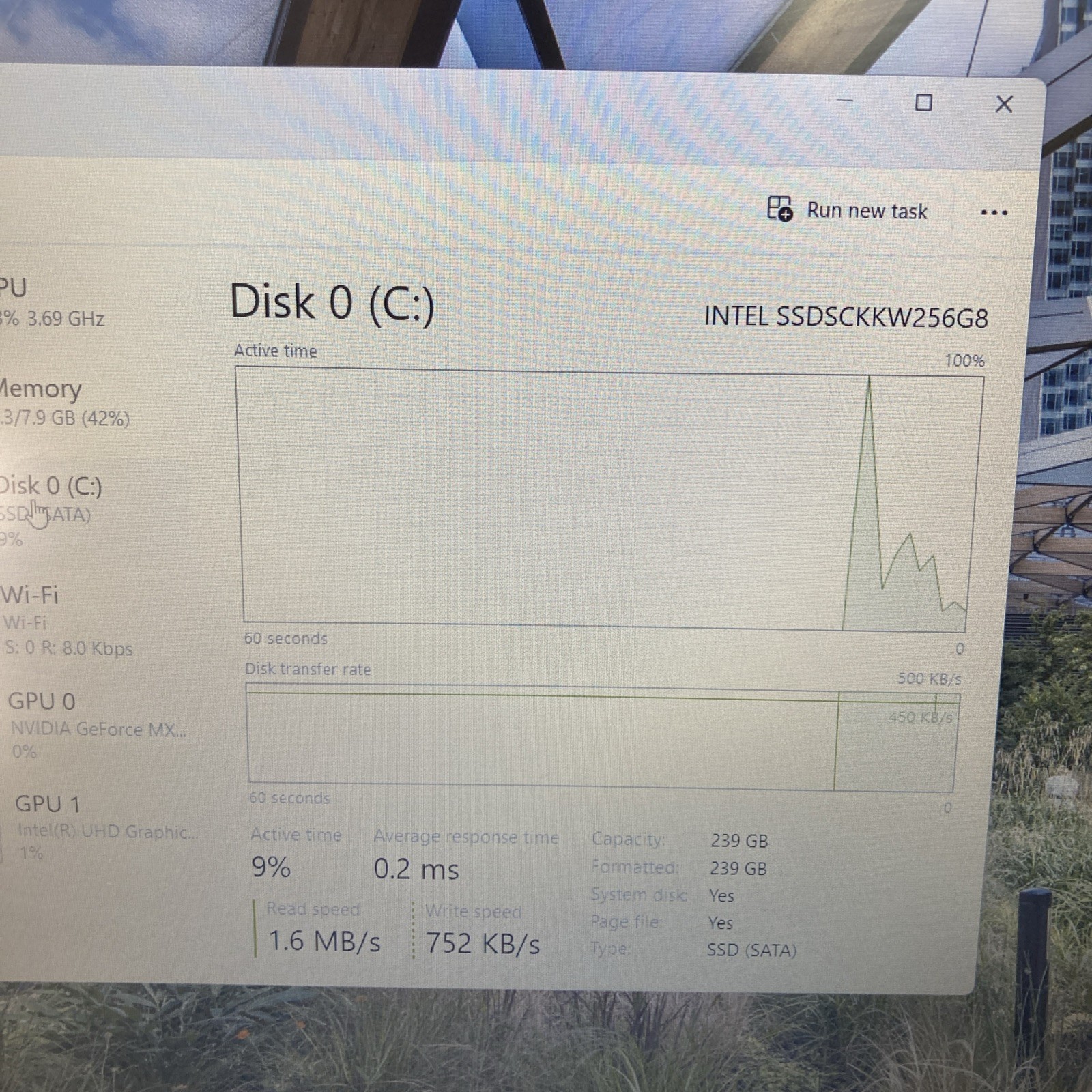 ASUS P2540U Intel Core i7-8550U 1.80GHz 8GB RAM 256 GB SATA win 11pro