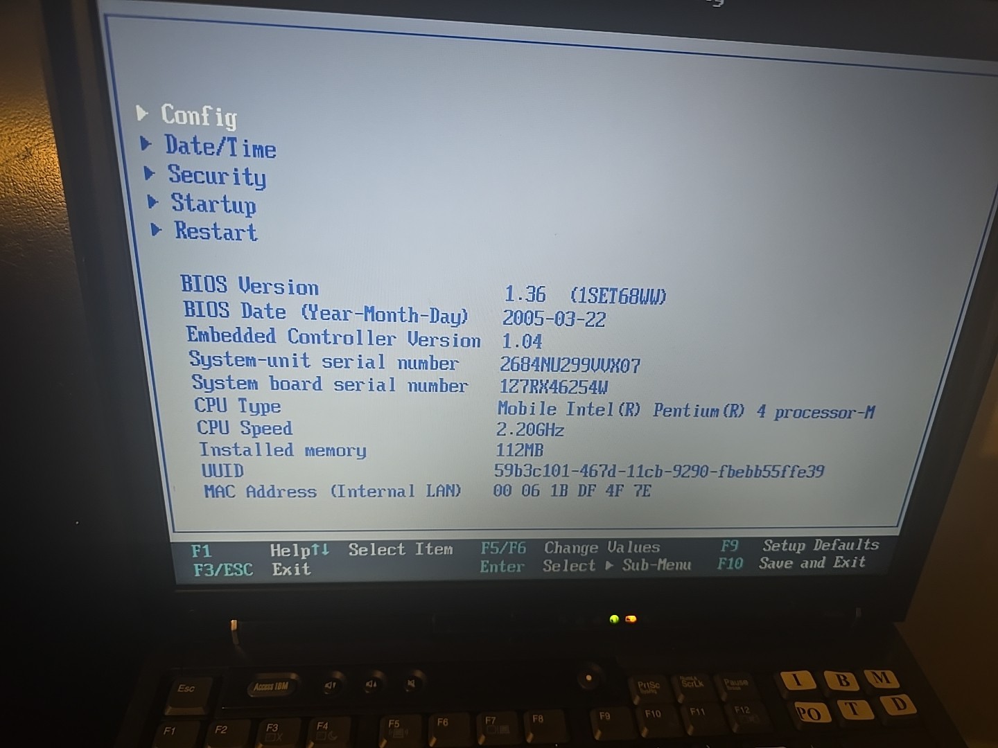 IBM ThinkPad R40e models Laptop PENTIUM P4 M 256MB SEE NOTES