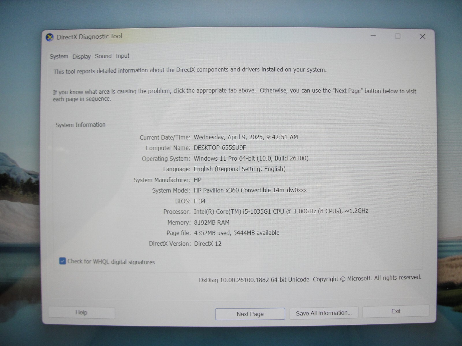 HP Pavilion x360 14m-DW0023DX 14”FHD TOUCH i5-1035G1 1GHz 8GB SSD 256GB