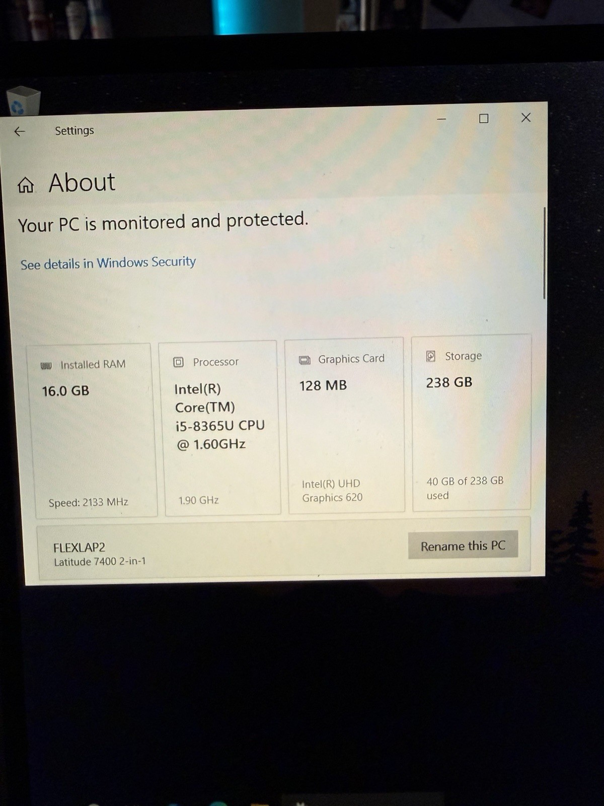 Dell Latitude 7400 2-in-1 Touch Screen 256GB SSD, Intel Core I5 8th Gen, 8GB RAM