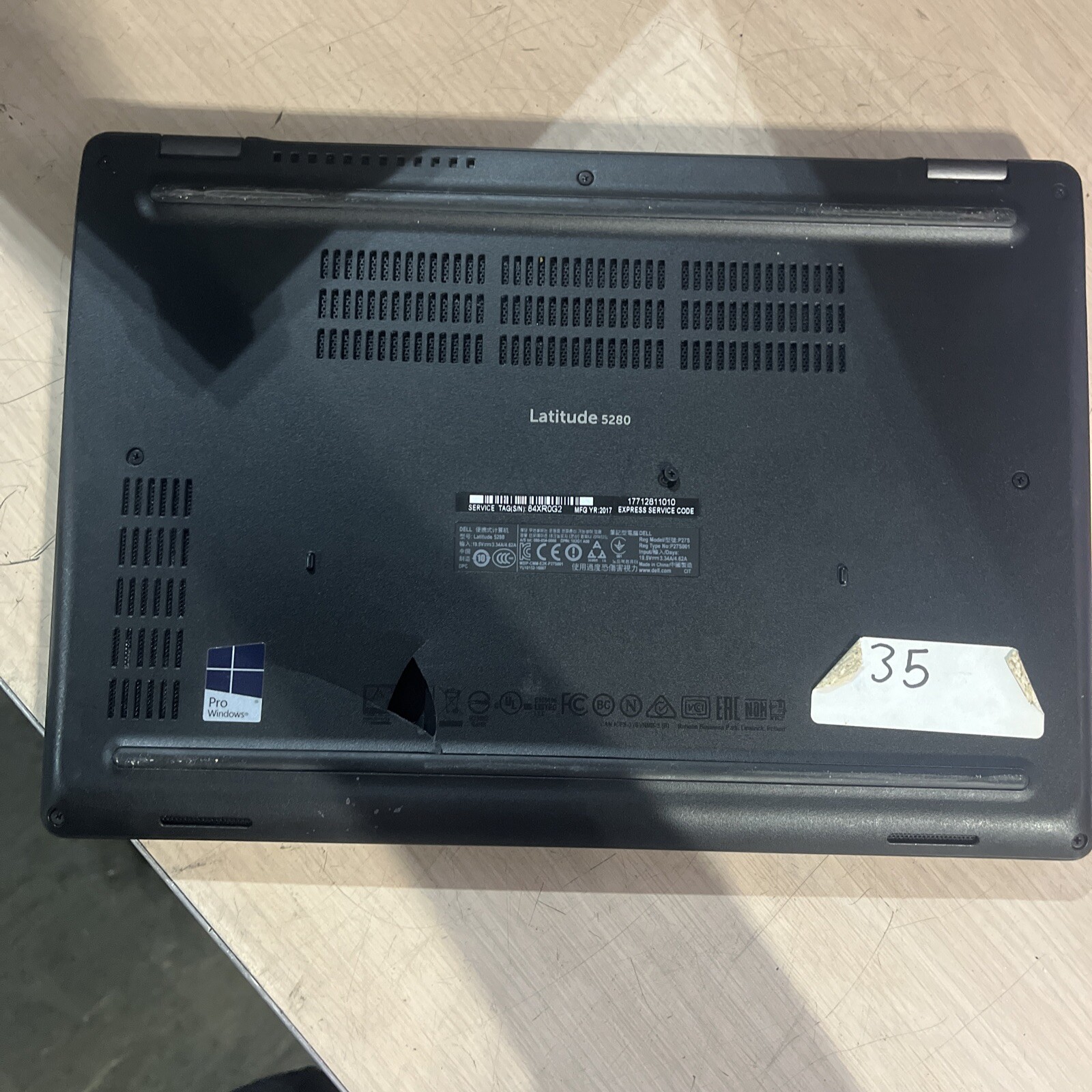 DELL LATITUDE 5280 INTEL CORE I3-7100U 2.40GHZ 8GB RAM NO HD /