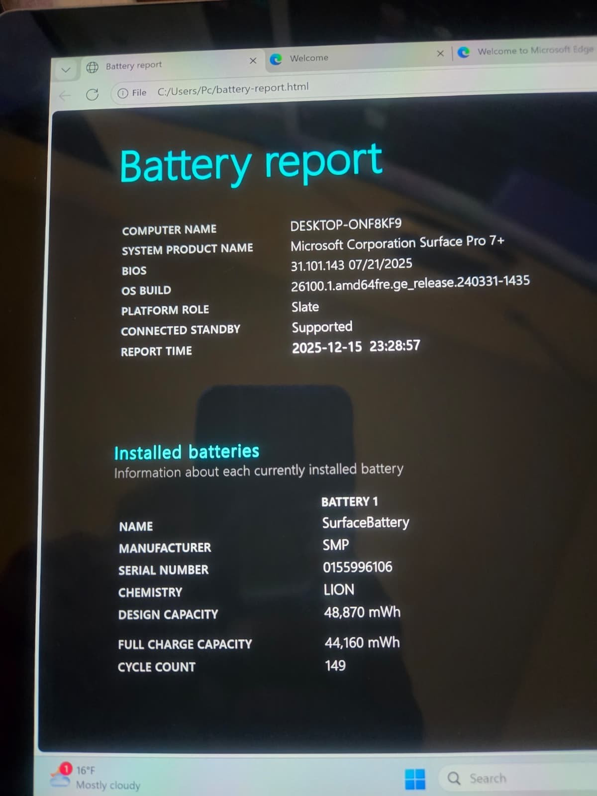 Microsoft Surface Pro 7+ 1961 16Gb 256Gb LTE***Read