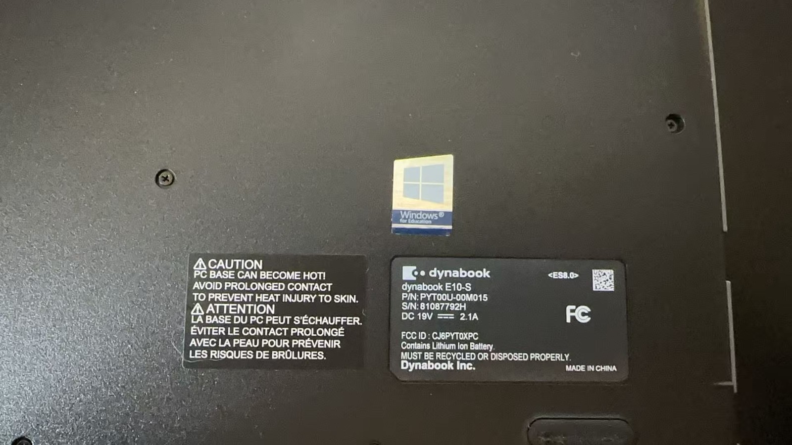 Toshiba Dynabook E10-S 11.5″ Intel Celeron N4020 1.1GHz 4GB 128GB SSD