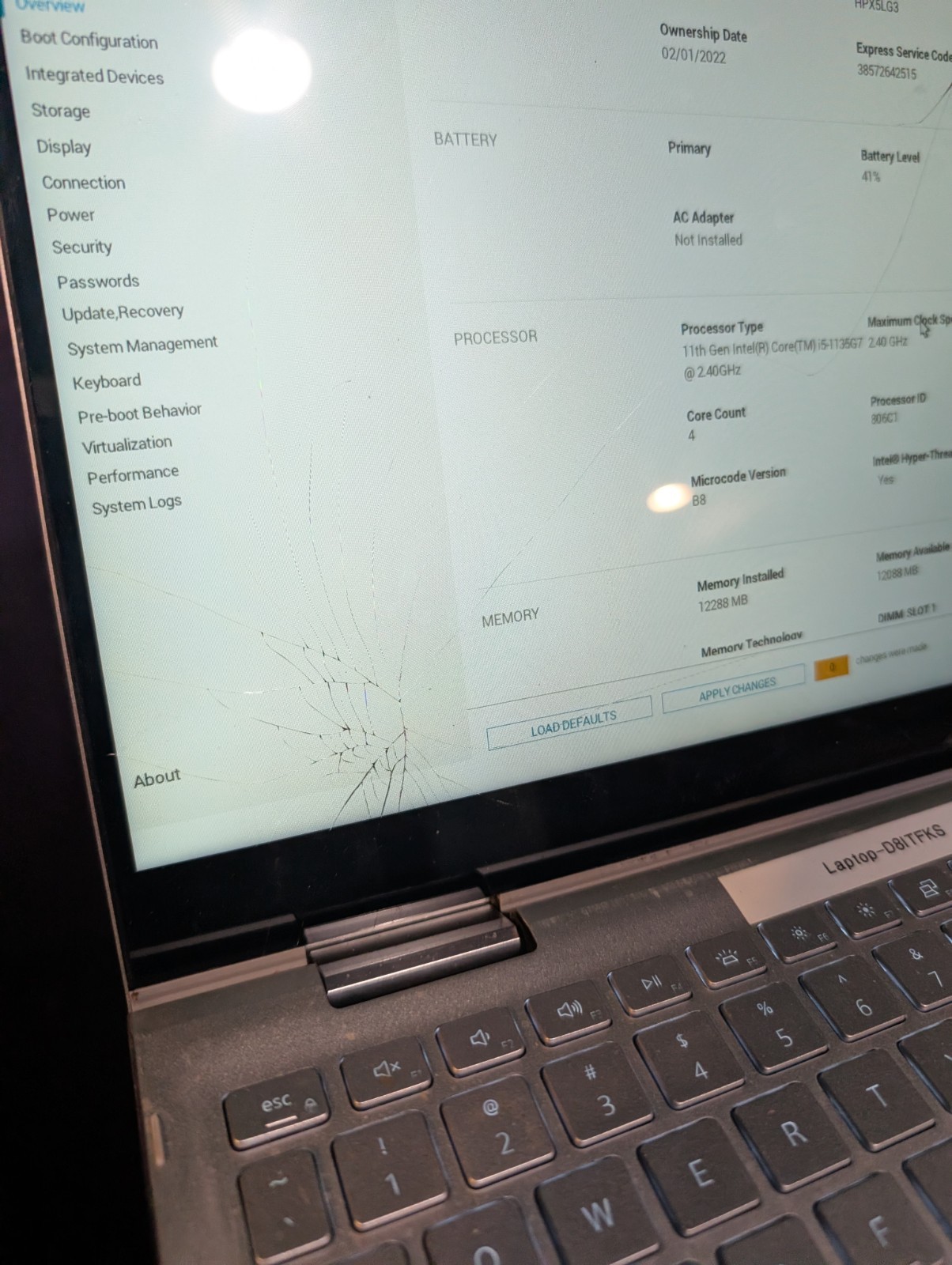 Dell Inspiron 15.5″ 7506 2 in 1 i5-11th Gen 12GB Ram 512GB SSD See Notes w/AC