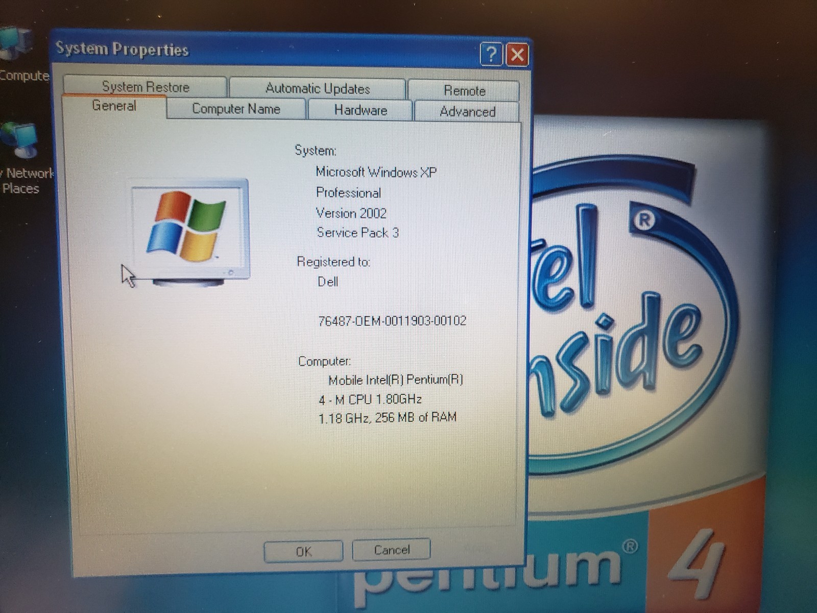 Vintage Dell Inspiron 2650 Intel Pentium 4 256MB 100GB Windows XP Laptop 15″