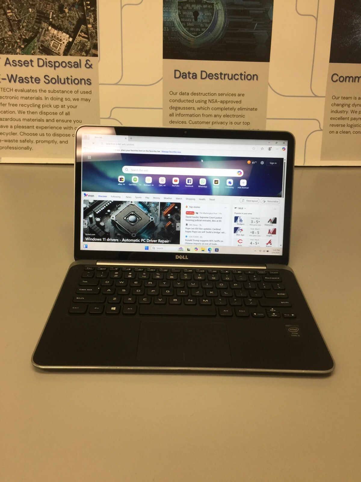 Dell XPS 13 9333 13.3” core i5 4th gen 1.70GHZ 8GB RAM 256GB SSD WIN 11 PRO