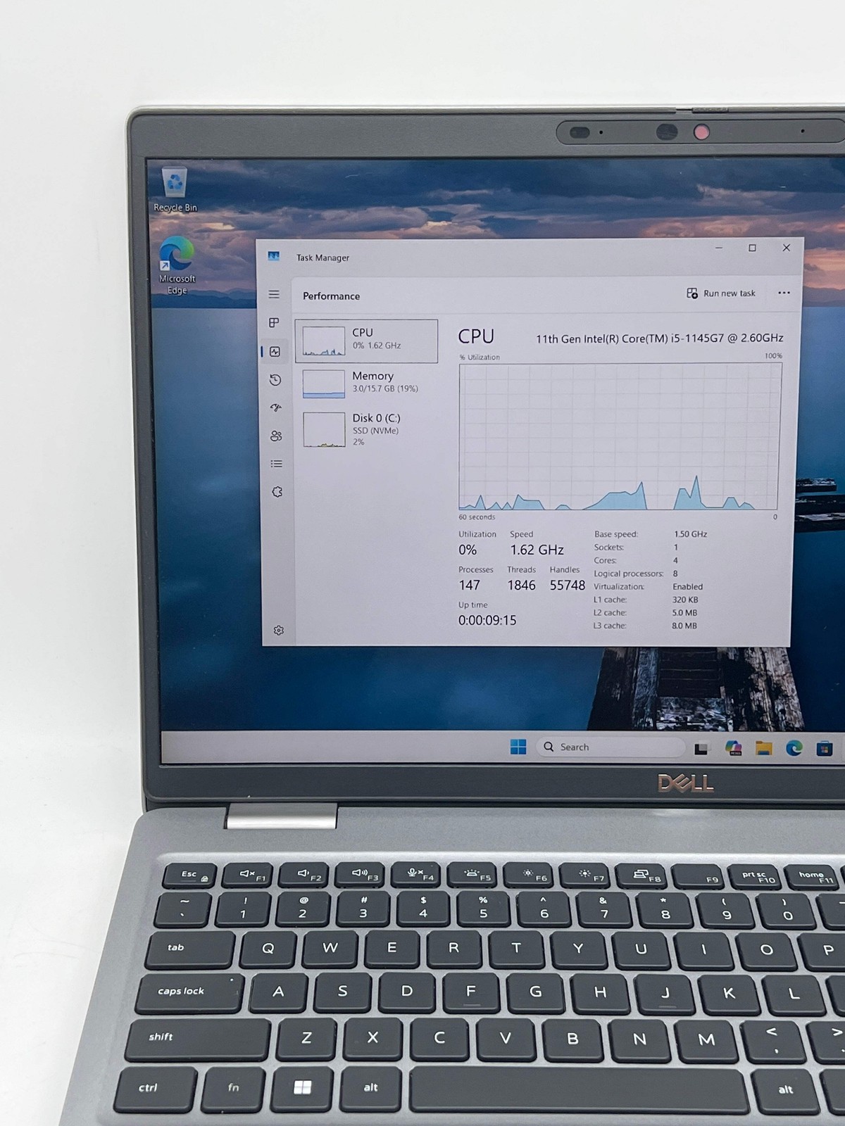 Dell Latitude 5520 15.6″ Intel Core i5-1145G7 16GB RAM 512GB SSD Gray – Used