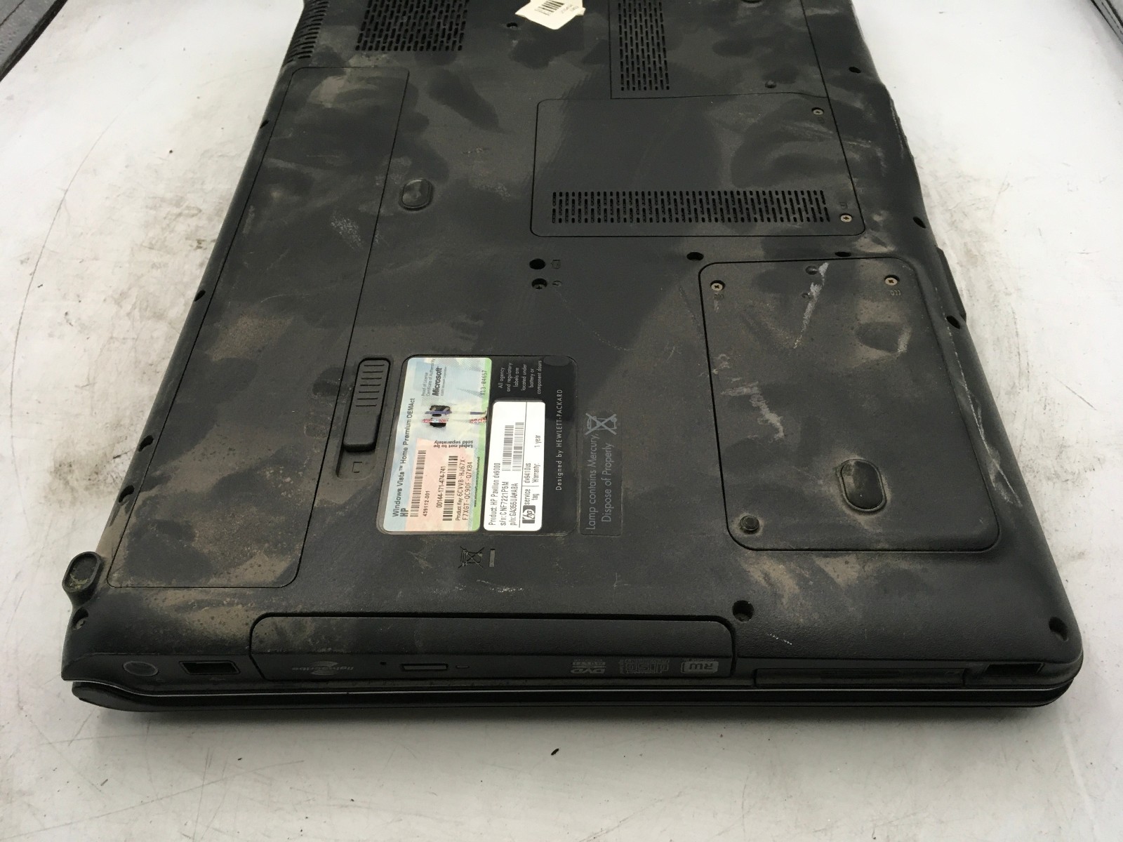HP PAVILION DV9000 – FOR PARTS/NO BOOT – AMD TURION 64 – 1GB RAM – READ DESC -BB