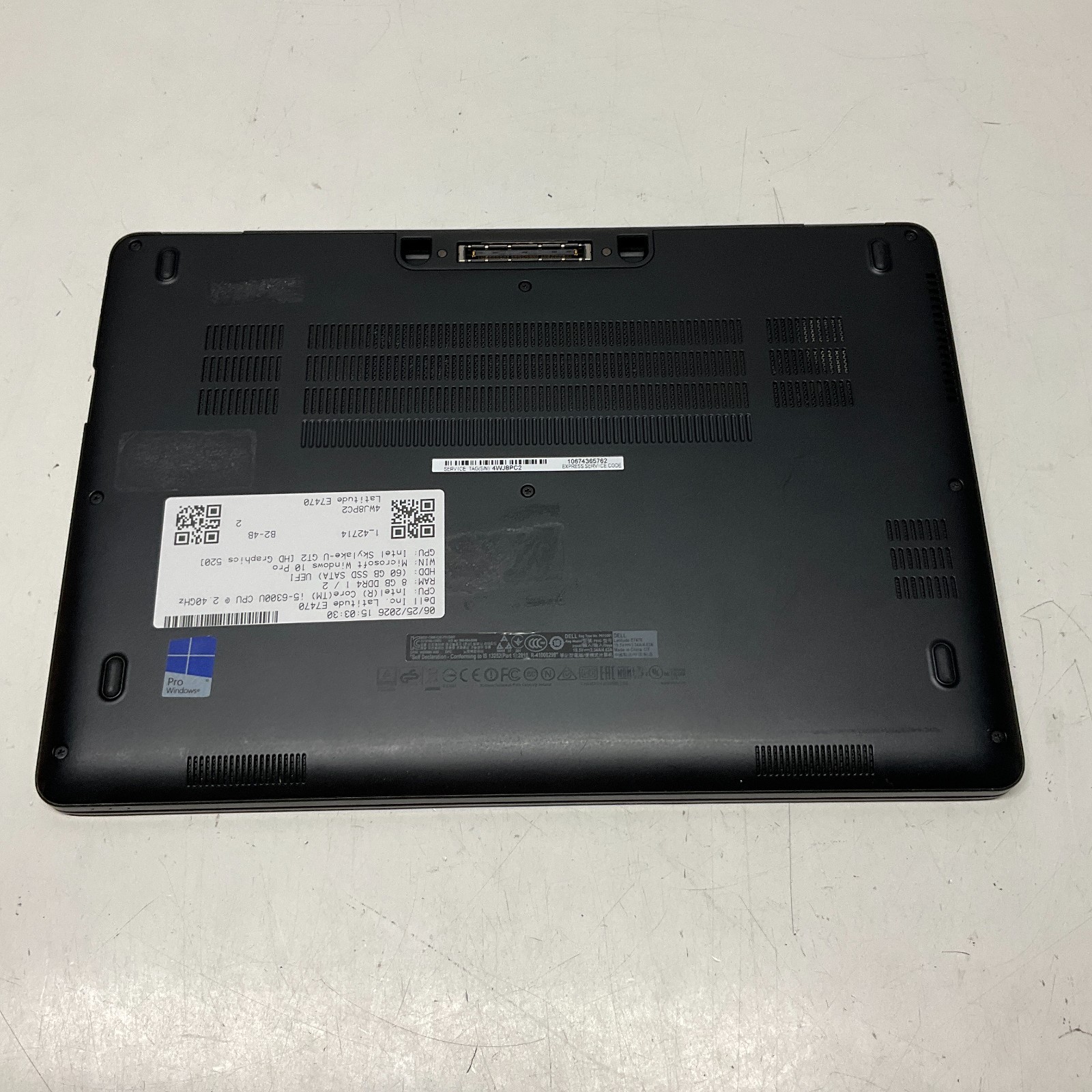 Dell Latitude E7470 Intel i5-6300U 2.4GHz 8GB 64GB SSD Windows 10 Pro Laptop!