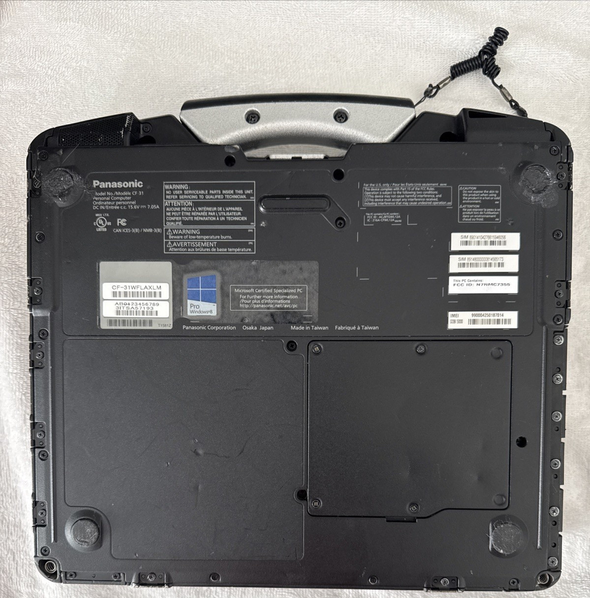 Panasonic Toughbook CF-31 MK4 i5-3340M 2.7GHz/8GB 128GB/NoOS/NoDVD/No AC Charger