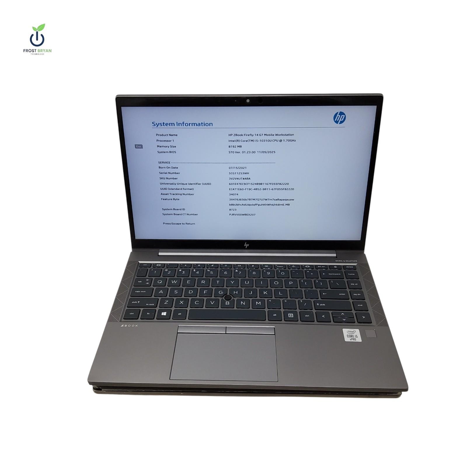 Lot of 2 HP ZBOOK FIREFLY 14 G7 i5 10th Gen 8GB 256GB No OS Grade C/D [READ]