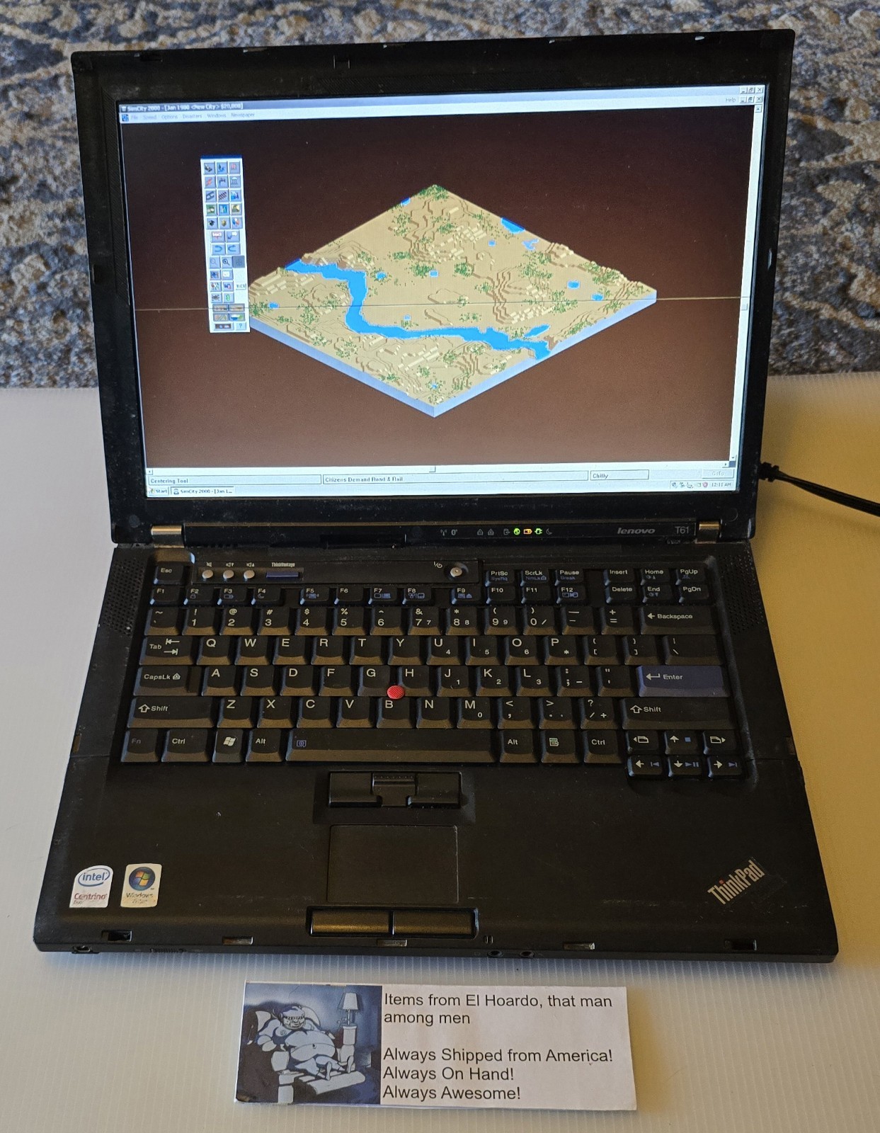 Lenovo ThinkPad T61 14″ Win XP Laptop 2.0 Ghz nVidia, 1440×900 2GB Ram 40GB HDD