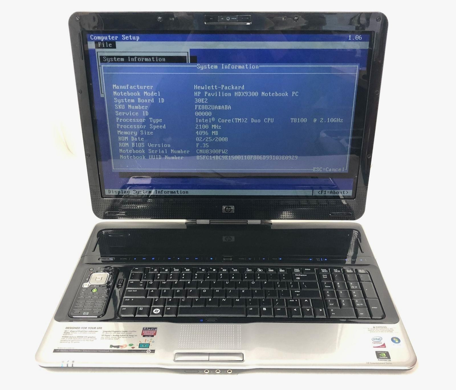 HP Pavilion HDX9300 Dragon 20.1″ HD BLU-RAY