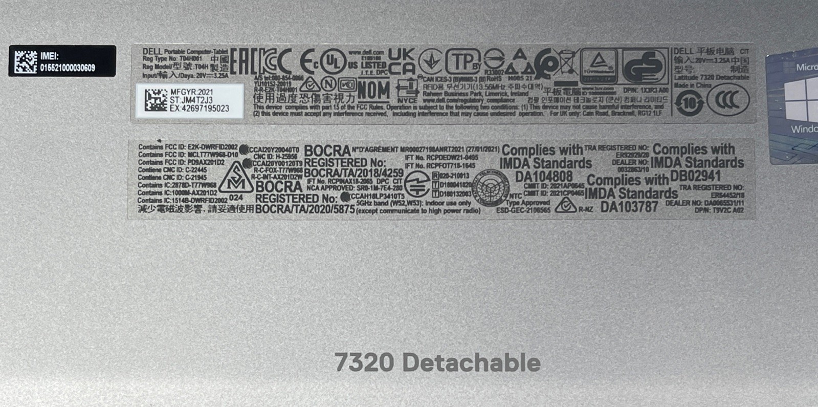 Dell Latitude 7320 Core i5-1140G7 w/IPU 1.10 GHz 16GB RAM 256GB SSD NO OS