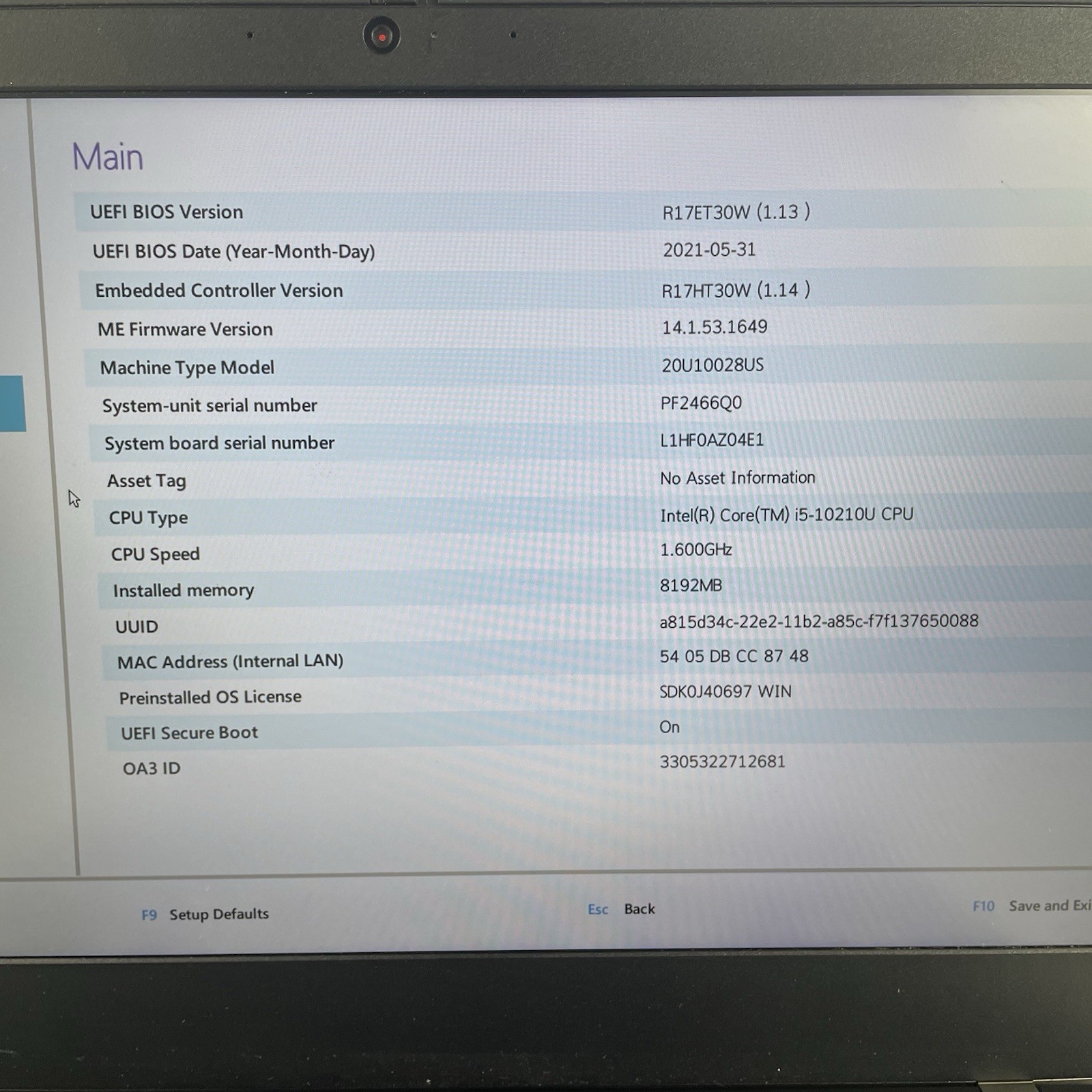 Lenovo ThinkPad L14 Gen 1 14″ i5-10210U 1.60 GHz 8 GB RAM No SSD/OS/AC