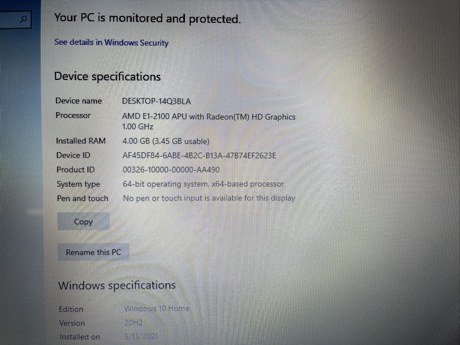 Toshiba Satellite C55D-A5304 15.6″ Laptop AMD E1-2100 4GB 500GB Win-10 DVD Cam