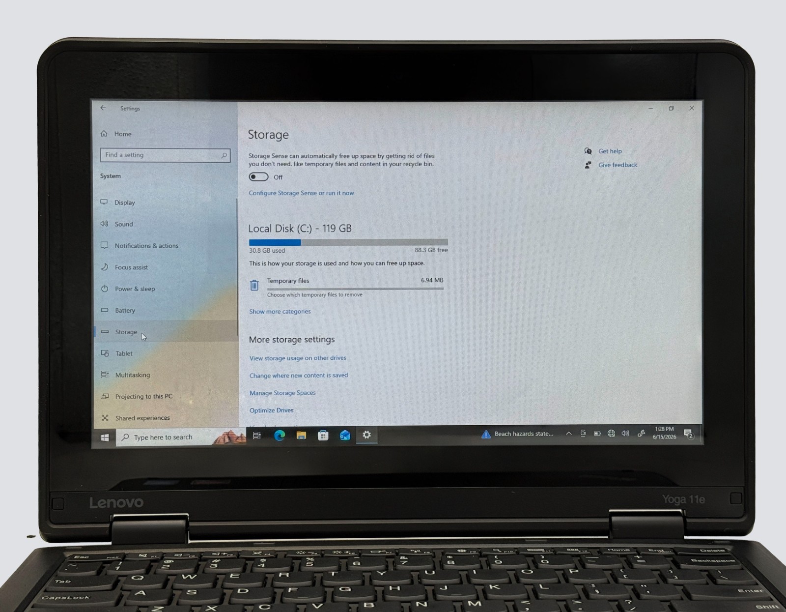 Lenovo Thinkpad Yoga 11e 3rd Gen Celeron N3160 1.6GHz 4GB RAM 128GB HD Win 10P