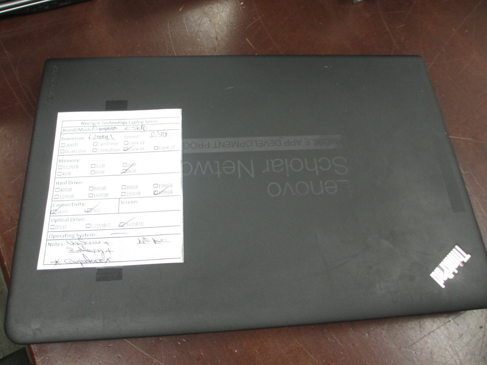 Lenovo ThinkPad E560 15.6″ i5-6200U 2.3GHz 8GB/320GB Laptop [NO AC/OS]computrace