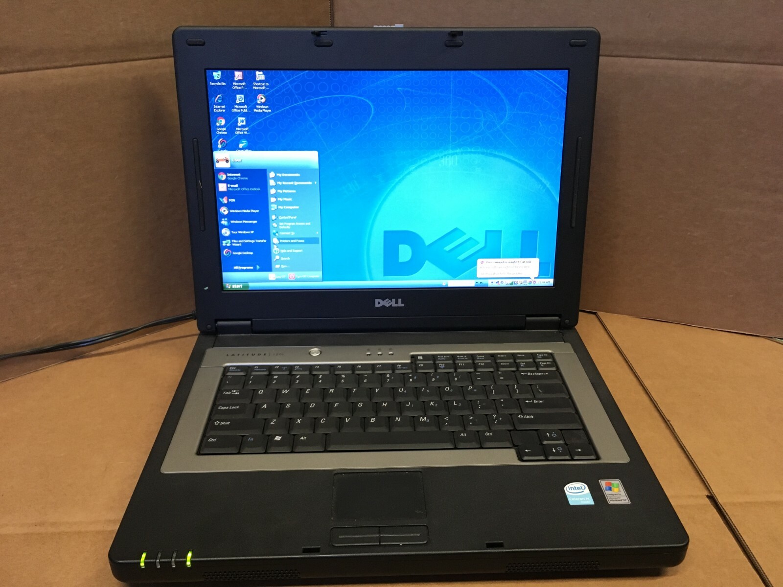 Dell Latitude 120L Laptop CELERON M 1.6GHz 512MB RAM 40GB HDD WINDOWS XP OF 03