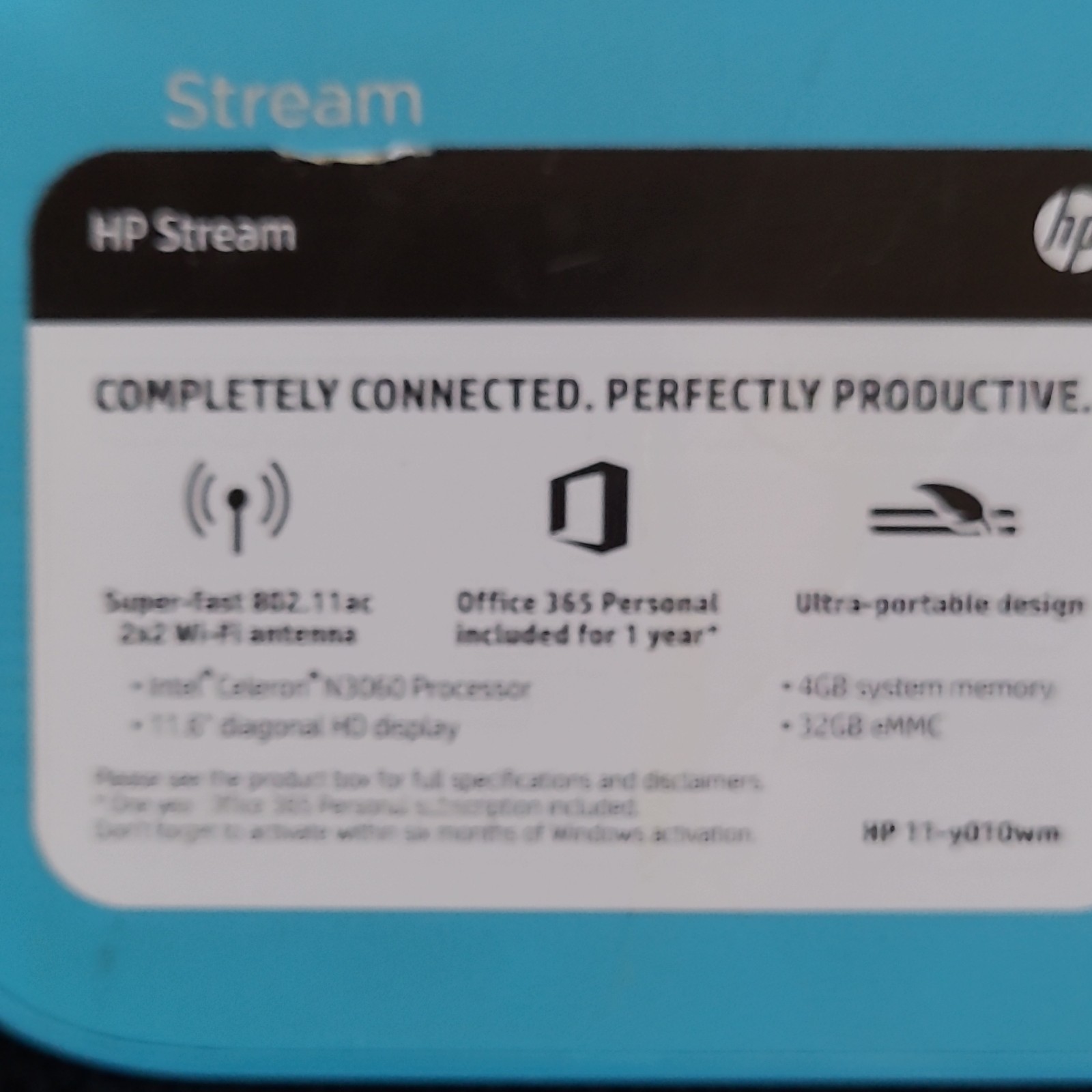HP Blue Notebook Laptop Portable Computer Sleek Design Lightweight Stylish Blue