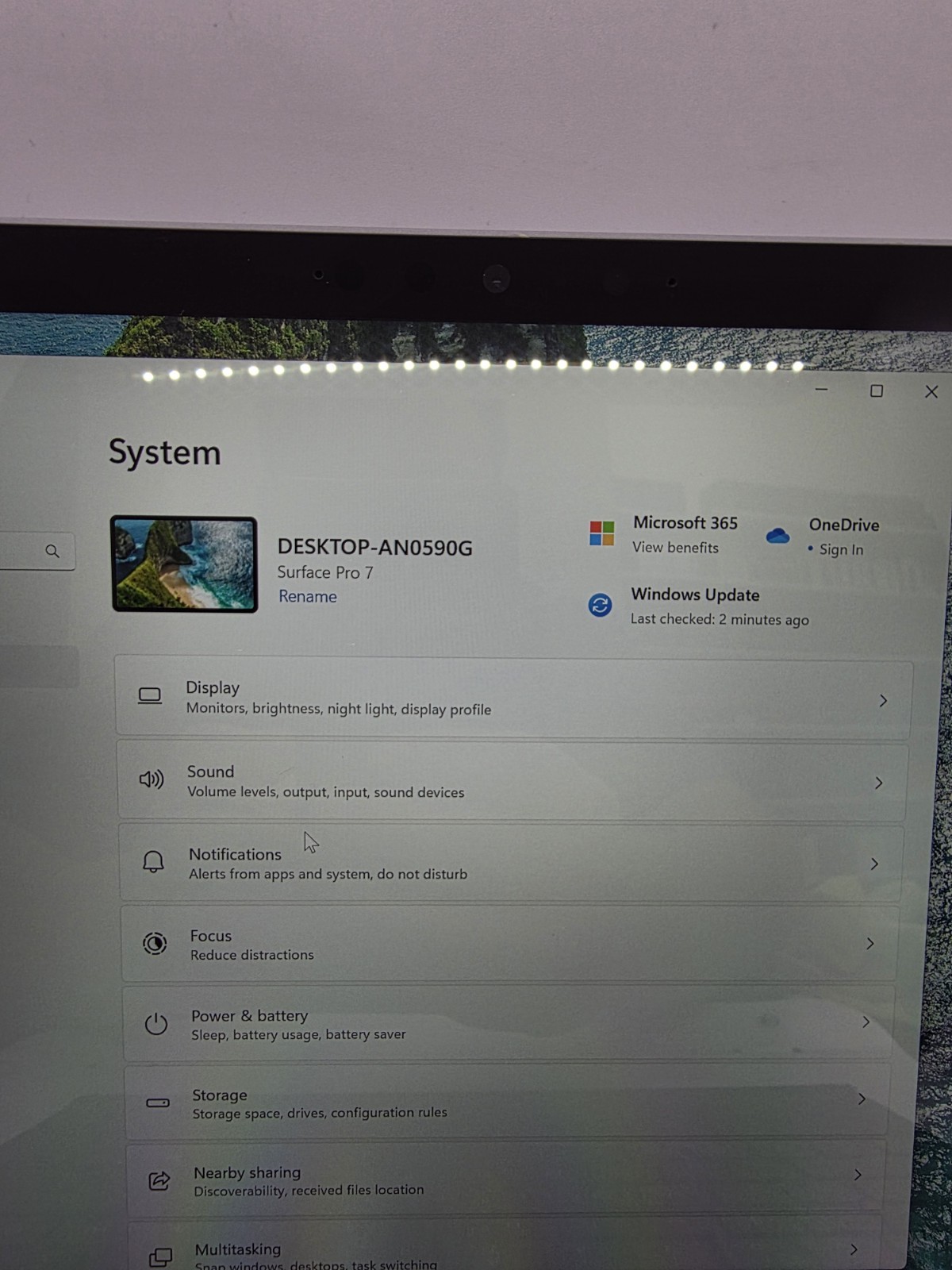 Microsoft Surface Pro 7 12-inch Core i3-100G1 4GB RAM 128GB Silver Used W/ Keys