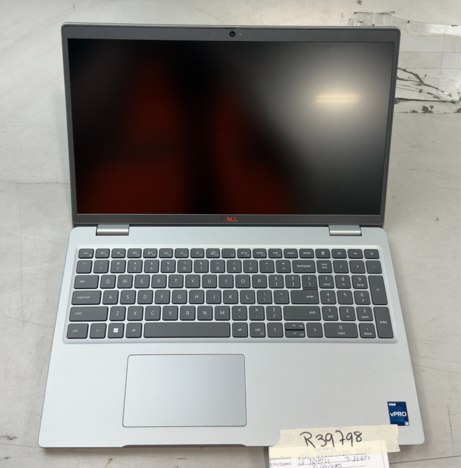 Dell Precision 3570 i7-1245U / 0GB RAM / T550 / NO SSD -RL6061