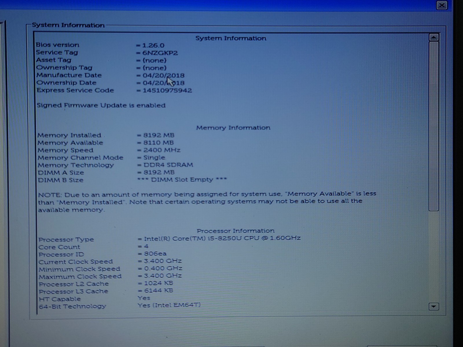 Dell Latitude 3590 15.6″ FHD i5-8250U 8GB RAM No OS/SSD