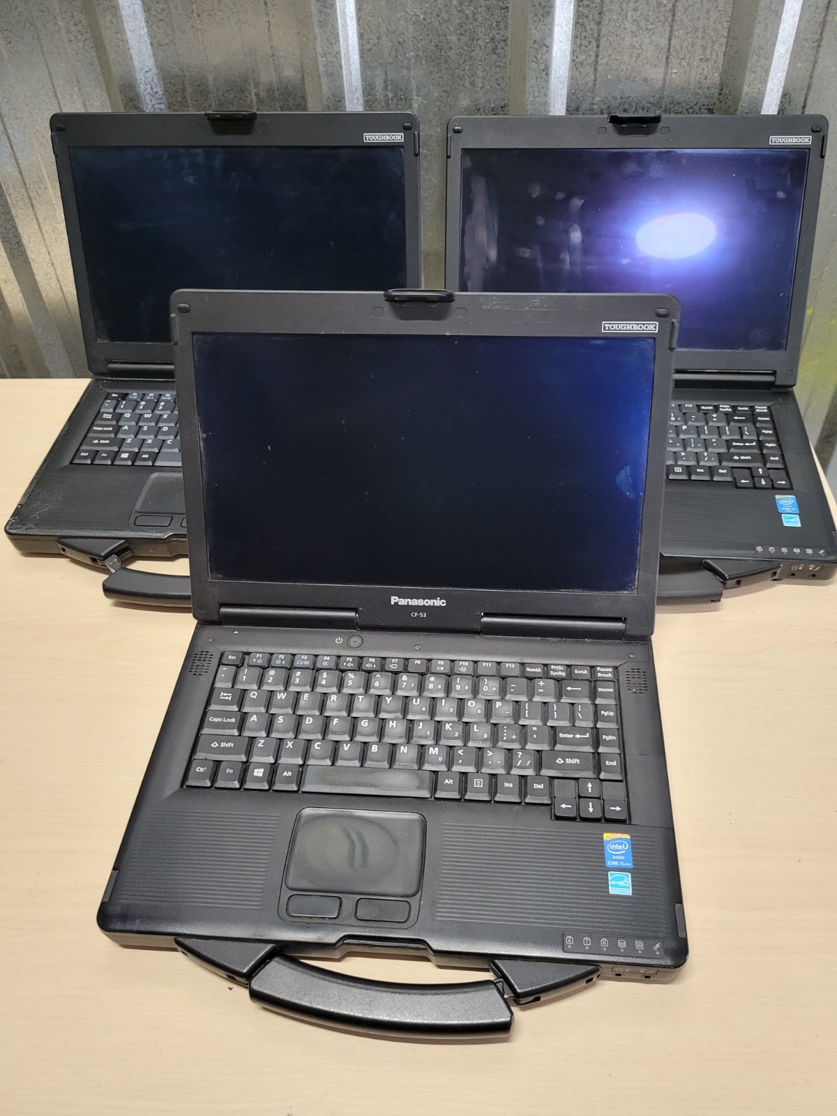 Lot of 3 Panasonic Toughbook CF-53 i5-4310U Laptops 4-8Gb Ram 160-750gb Hdd