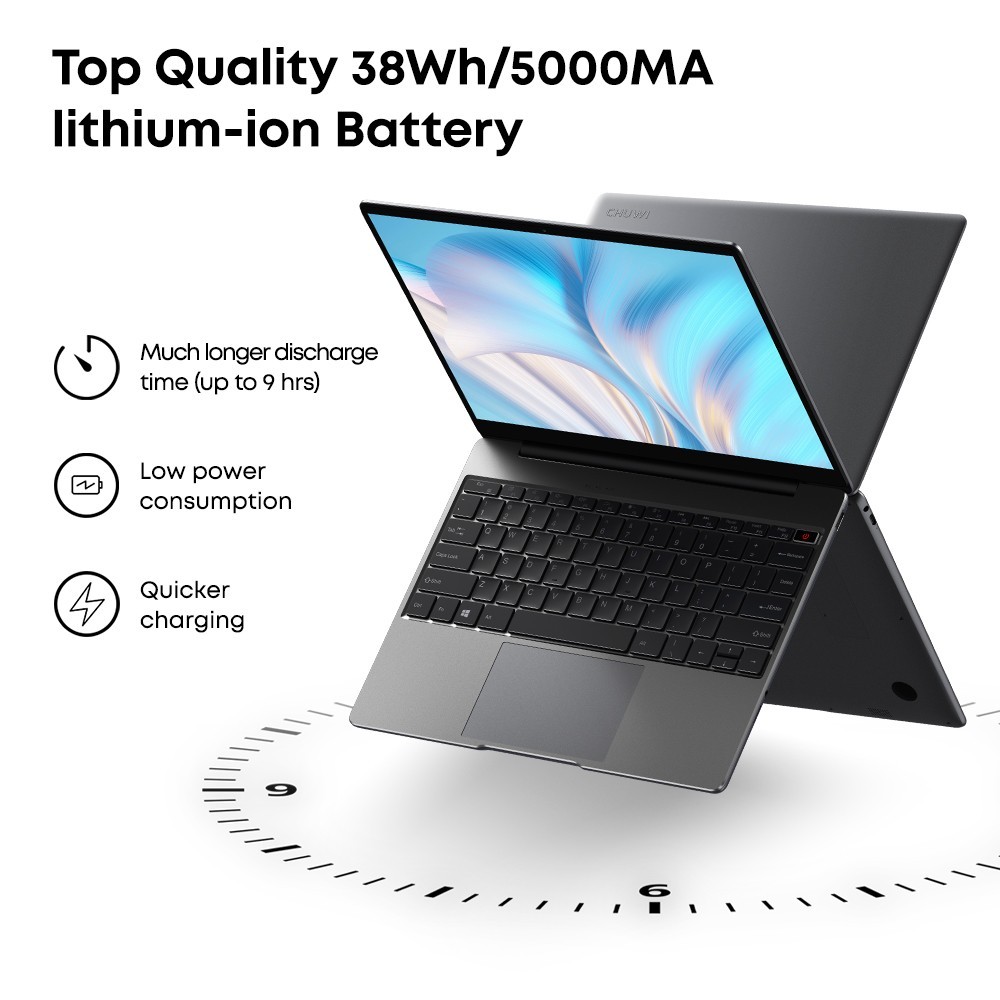 CHUWI GemiBook 13″ 2K Laptop J4115 Quad-Core, 12GB RAM, 256GB SSD, Win 10