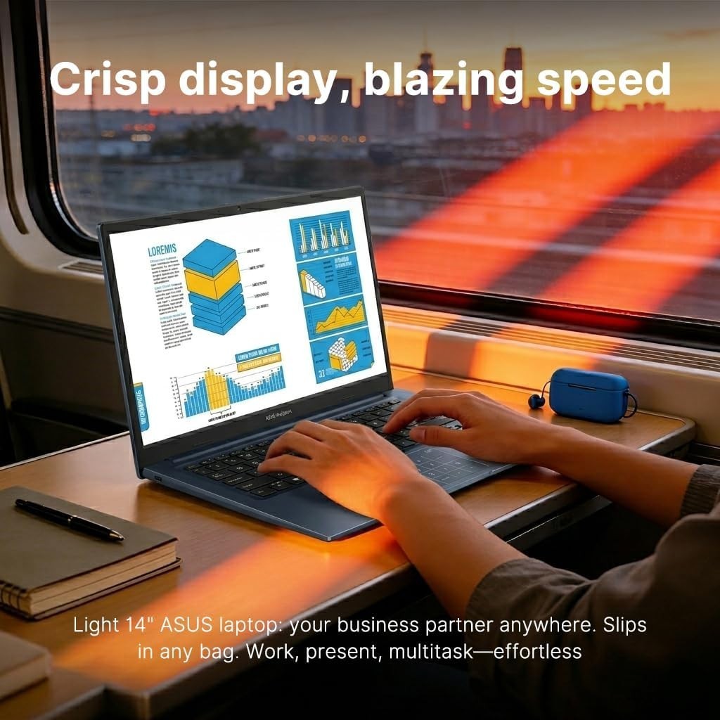 NEW Asus Vivobook AI 2026 14″ Full HD Business laptop, Intel 10-Core 5-120U