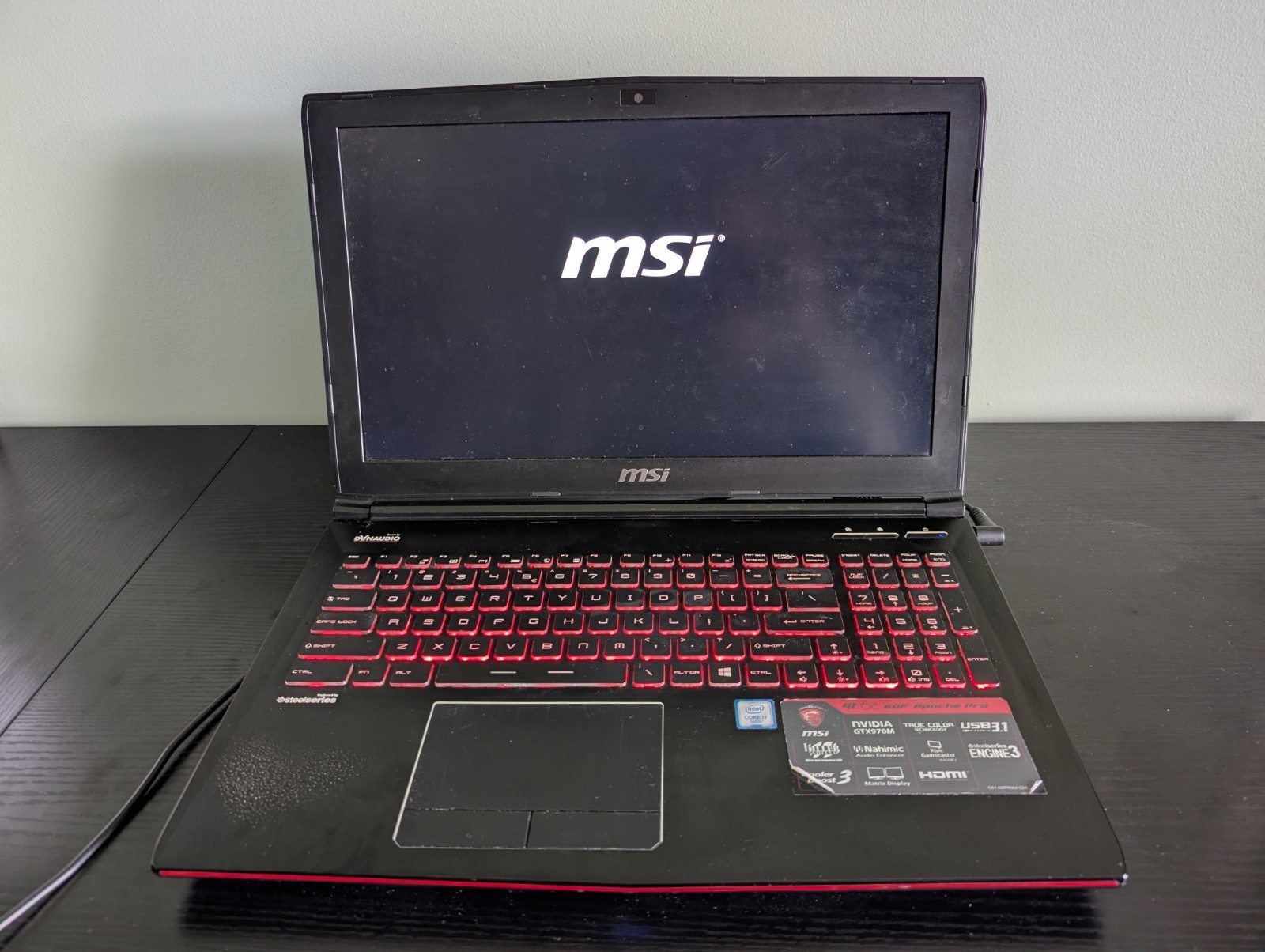 MSI GE62 6QD Apache Pro 15.6″ Intel i7-6700HQ 2.6GHz 16GB RAM 1TB GTX 960M