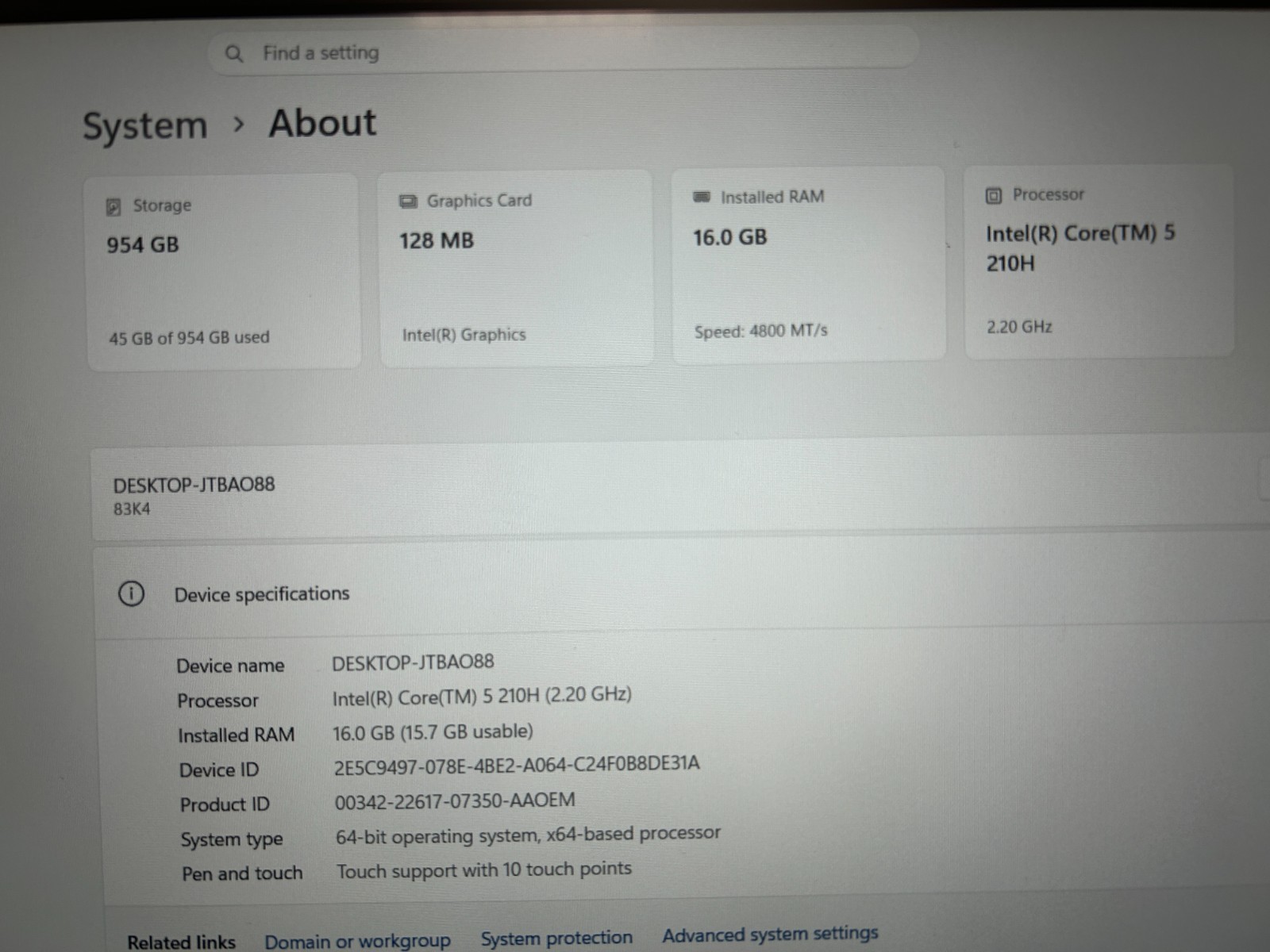 Lenovo Slim 3 15IRH10R, Intel Core 5 210H, 2.20 GHz, 16 GB RAM, 1 TB NVMe SSD