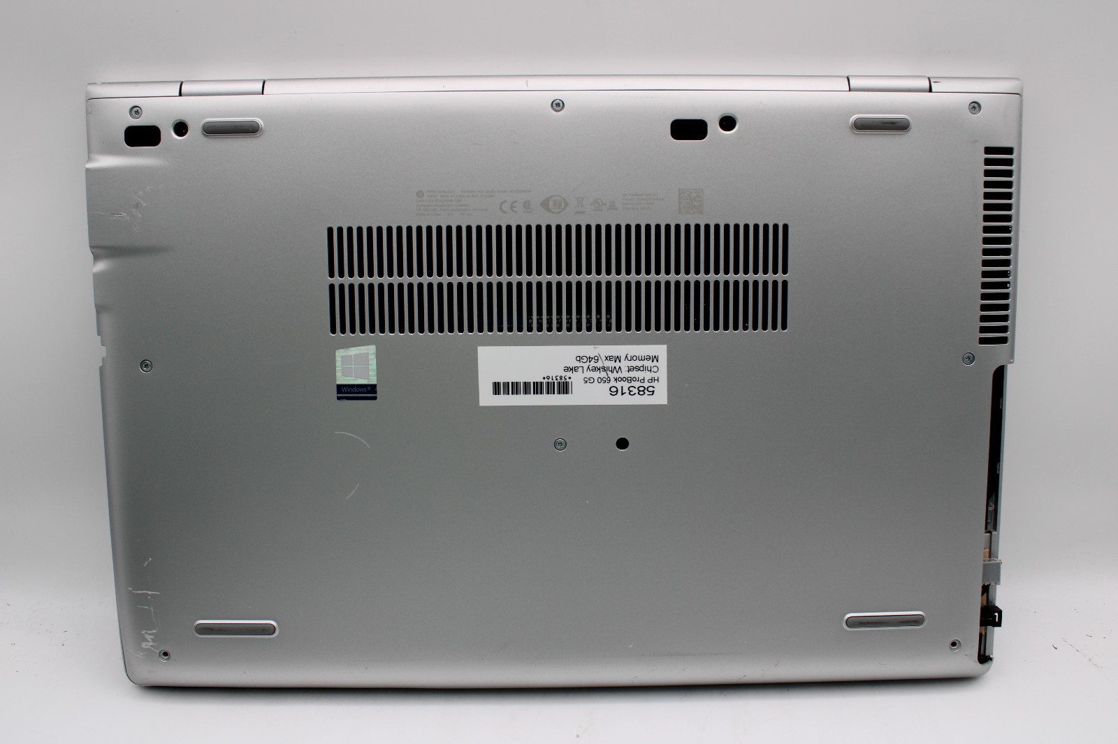HP ProBook 650 G5 _ i5-8265U @ 1.6 _ 16GB RAM _ 256GB SSD _ No OS