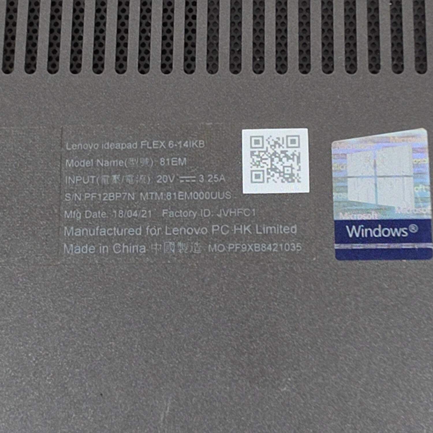 Lenovo IdeaPad Flex 6 14″ i5-8250U 1.6GHz 8GB RAM 500GB SSD AMD Radeon 620