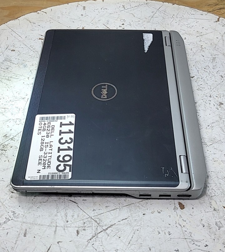 DELL LATITUDE E6230 Laptop Intel I5-3320M 4GB 128GB SEE NOTES