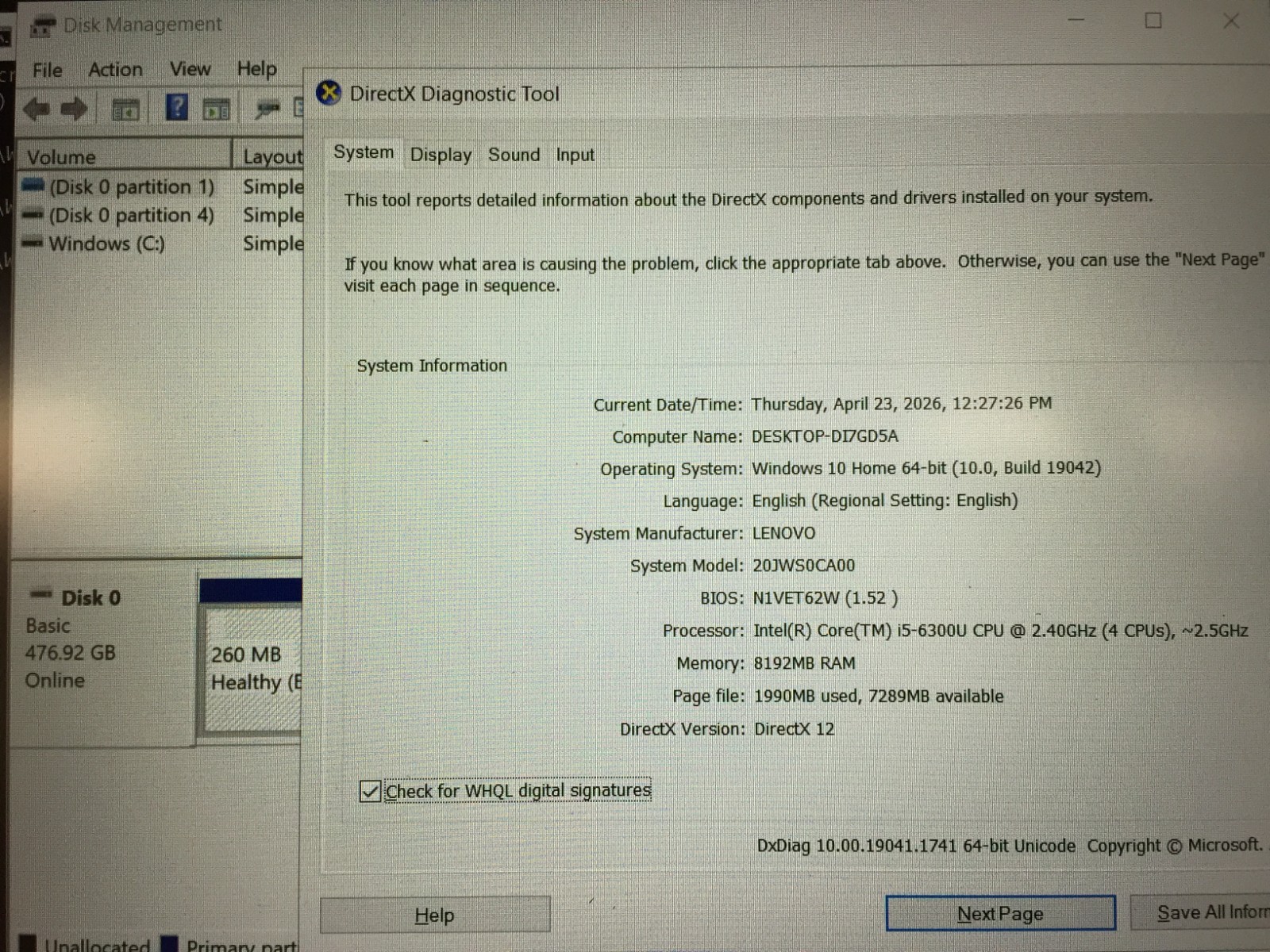 Lenovo T580 20L9S14T00 15.6″ Laptop/Intel i5-7200U/8GB RAM/512G SSD/Win10