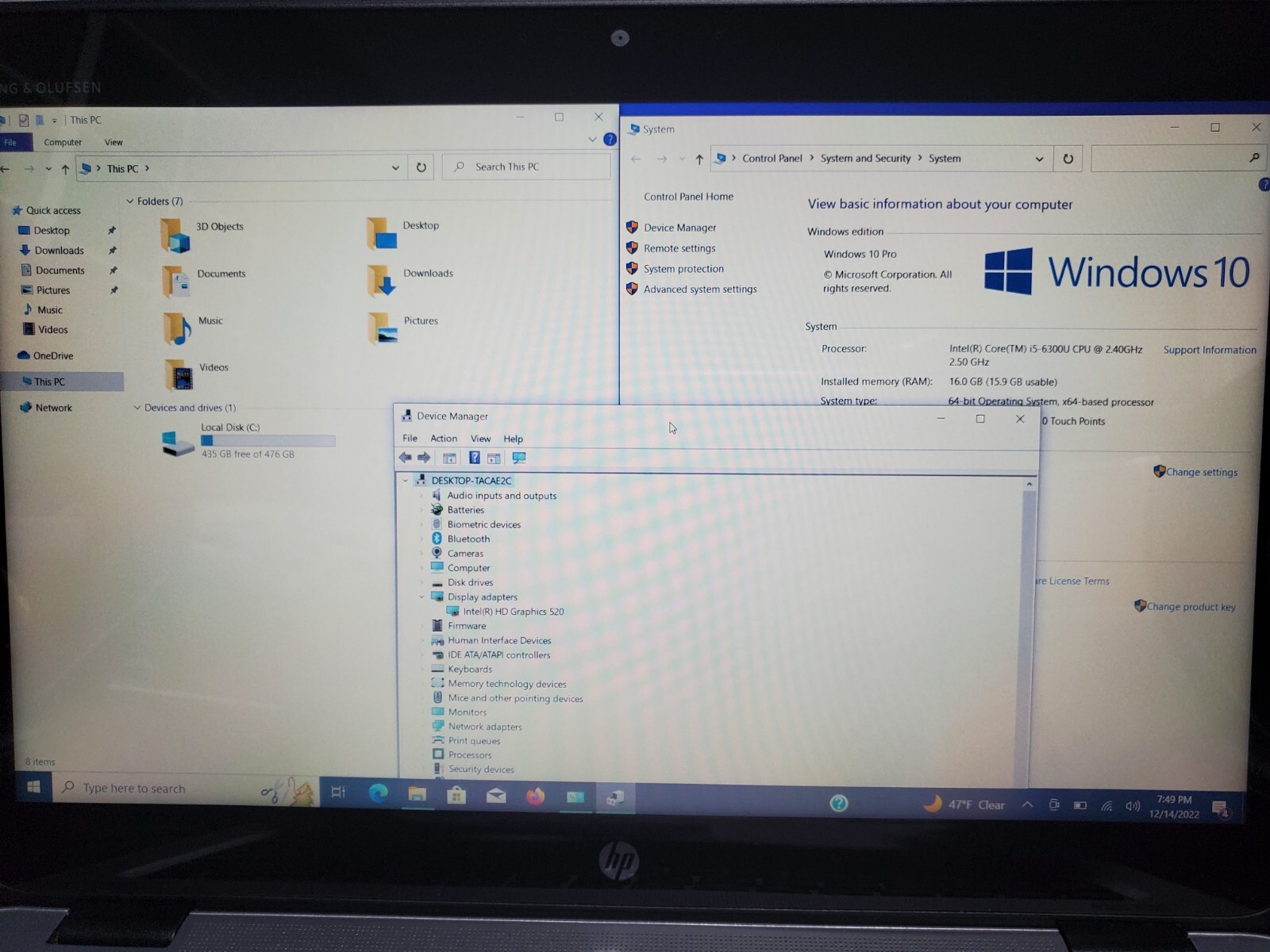 HP EliteBook 840 G3, 14″ (512GB SSD, Intel Core i5 6th Gen., 2.40 GHz, 16GB)…