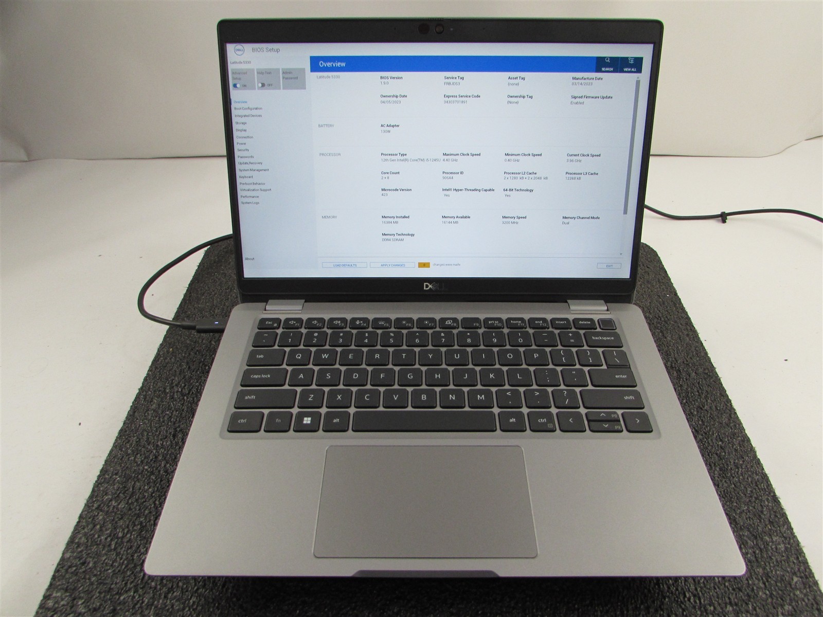 DELL LATITUDE 5330 FHD TOUCHSCREEN I5-1245U 10 CORE 512GB 16GB RAM NO O.S/BATT