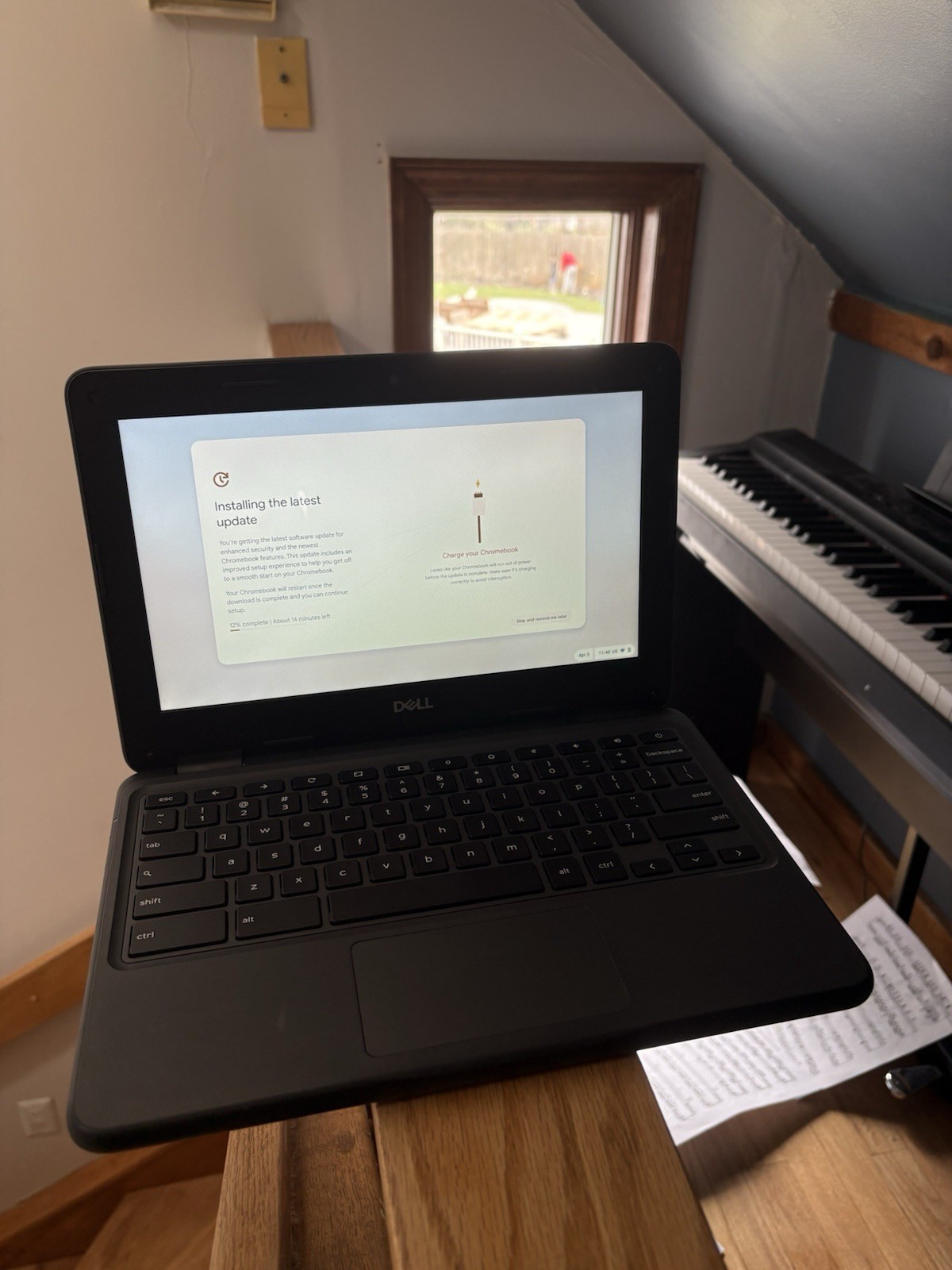 Fully working black work or school laptop, Chromebook, USB-C charging