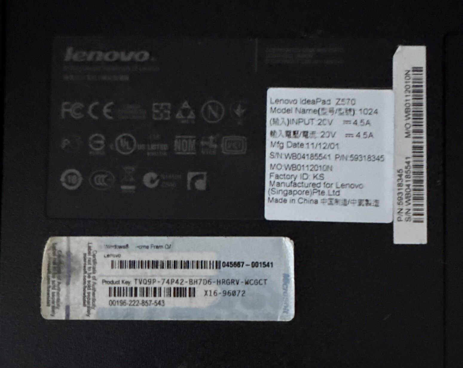 Lenovo Laptop IdeaPad Z570 15.6 inch Intel Core i7 2670QM 2.2GHz, 4Gb RAM, 500G