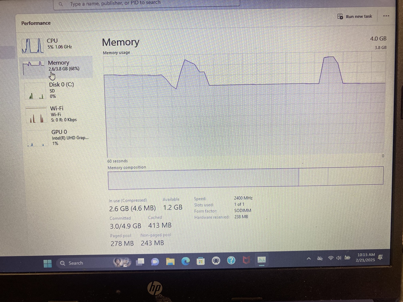 HP 14-cf2111wm 14″ HD Celeron N4120 1.1GHz Intel UHD Graphics 600 4GB RAM