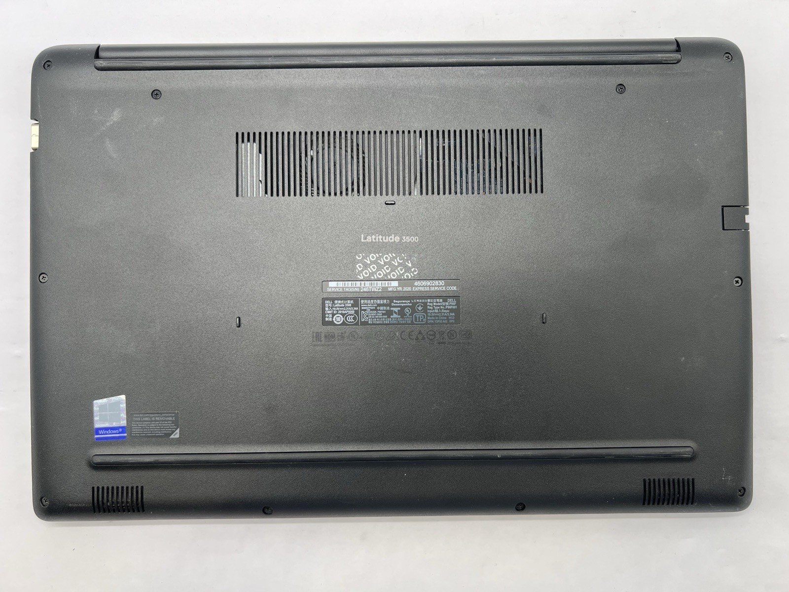 Dell Latitude 3500, i5-8265U, @ 1.60GHz, 16GB RAM, 256GB NVMe-No OS/Charger