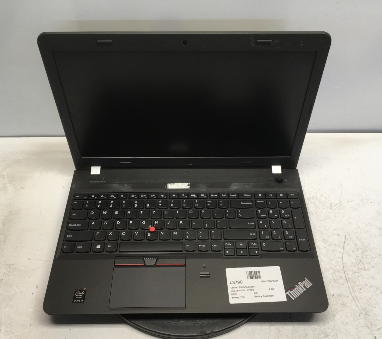 Lenovo ThinkPad E550 Intel i3-4005U 1.7GHz 4 GB NO HDD