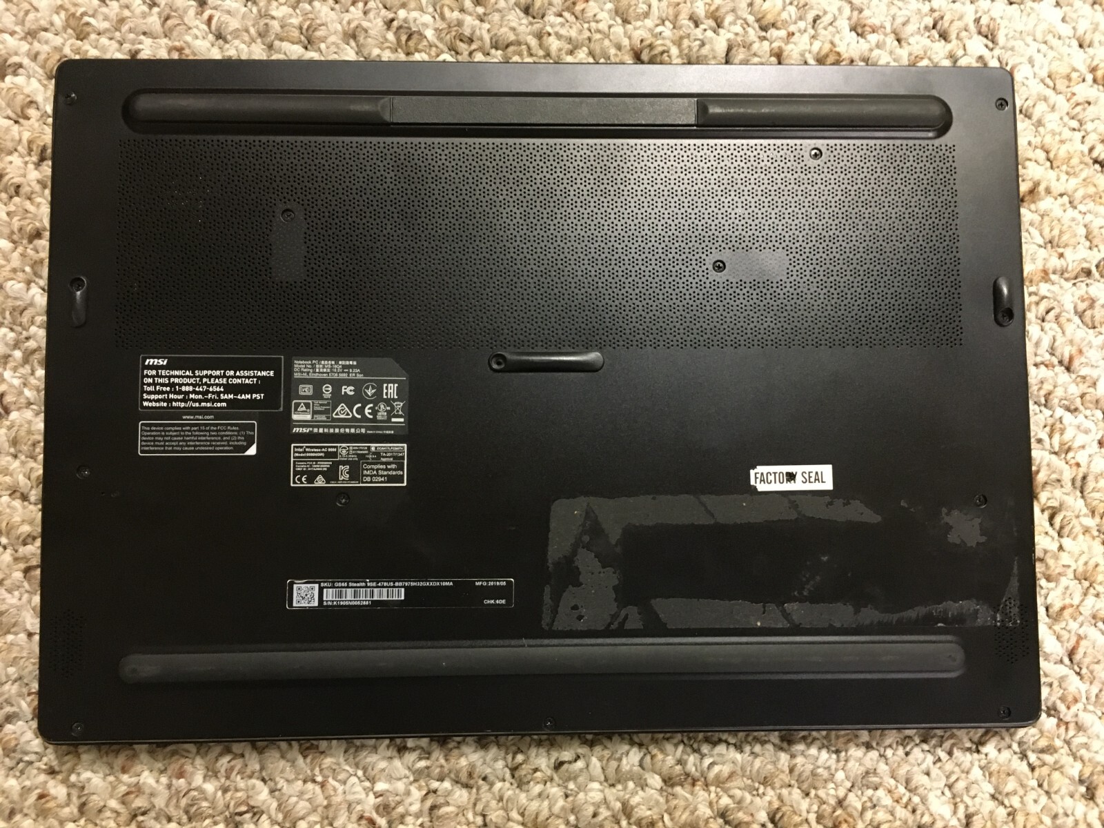 MSI GS65 Stealth 9SE i7-9750H 32GB 512GB SSD 15.6″ FHD RTX 2060 240Hz Laptop