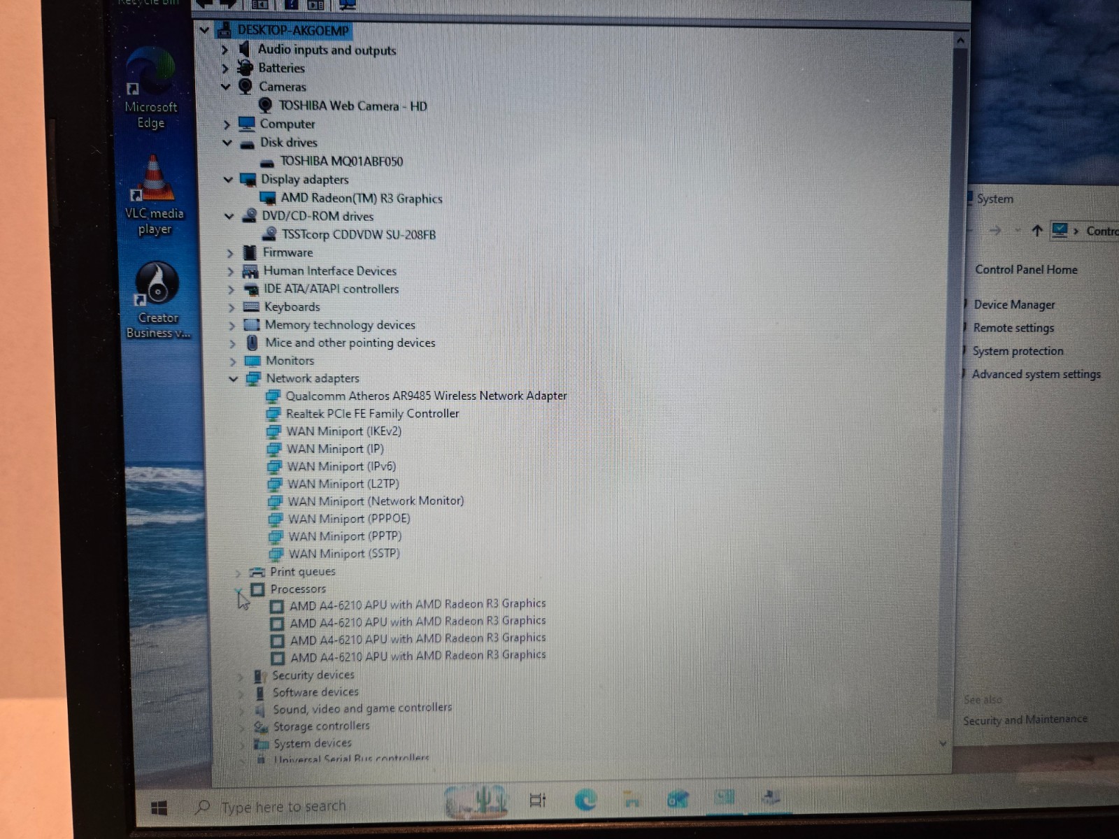 Toshiba Satellite C75D 17.3″ Laptop AMD A4-6210 4GB 500GB Win-10 DVD-RW Web-Cam