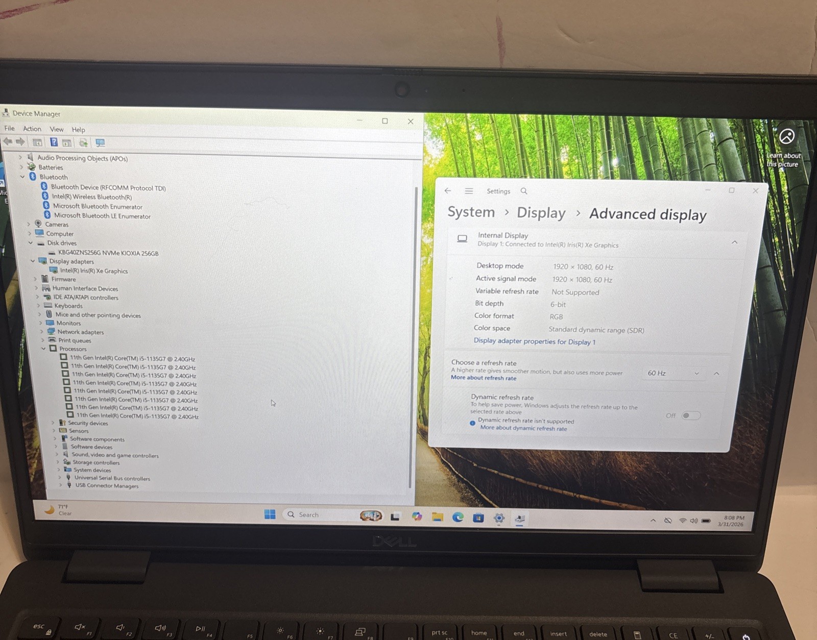 Dell Latitude 3520, i5-11th Gen, Iris XE, 16GB RAM, 256GB M.2, Win11 Pro