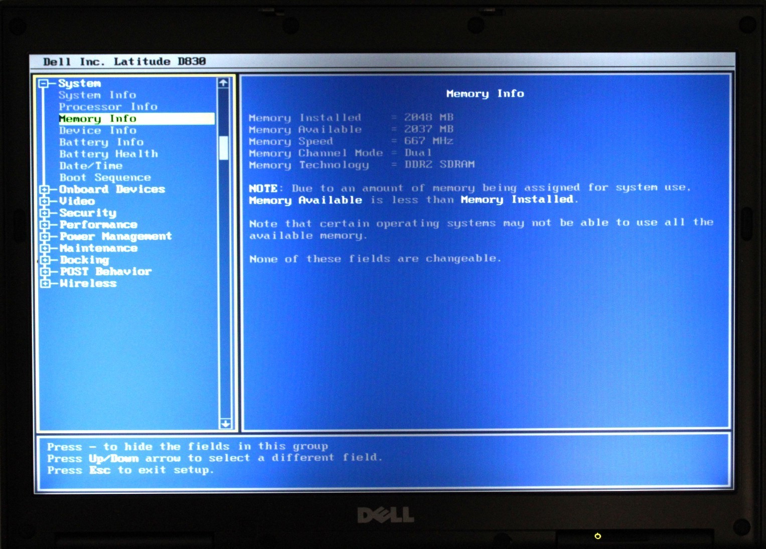 Dell Latitude D830 2 Duo-T7100@1.8GHz 1GB DDR2 NO STORAGE OR OS *USED/TESTED*