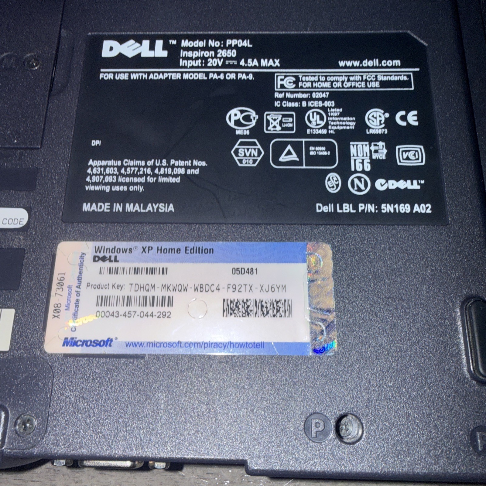 Dell Inspiron 2650 14″ Celeron 1.5GHZ 256MB 30GB 3 1/2 Floppy Disc Window XP
