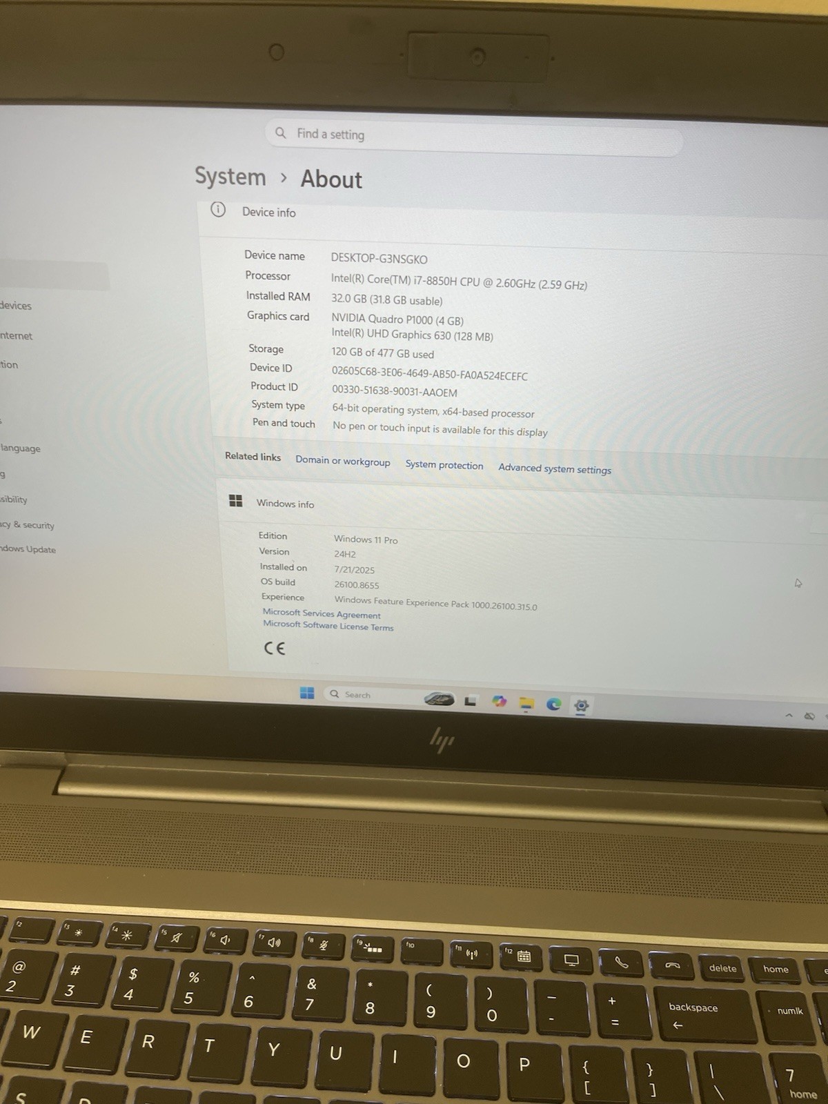 HP ZBook 15 G5 i7-8850H 32GB RAM 512GB SSD Win 11 Pro