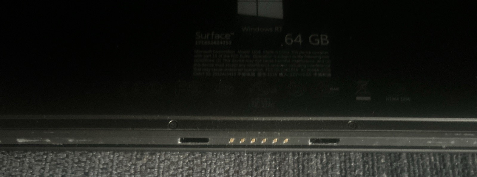 Microsoft Surface Model 1572 – 32GB Windows RT & PS for Parts – READ DESCRIPTION